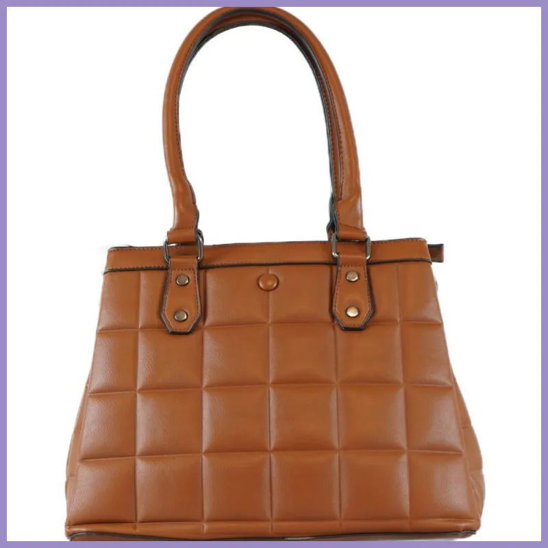 Tripla rekeszes női válltáska, műbőr, barna lupusbag-hu 1