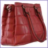 Tripla rekeszes női válltáska, műbőr, piros lupusbag-hu 2