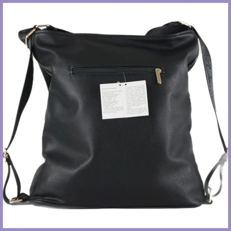 VIA5 nagyméretű női hátitáska szamárfüllel, rostbőr, piros lupusbag-hu 5