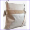 VIA55 divatos női keresztpántos kistáska, rostbőr, ezüst lupusbag-hu 2