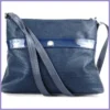 VIA55 divatos női keresztpántos kistáska, rostbőr, kék lupusbag-hu 1