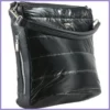 VIA55 egyszerű női válltáska, rostbőr, fekete lupusbag-hu 3