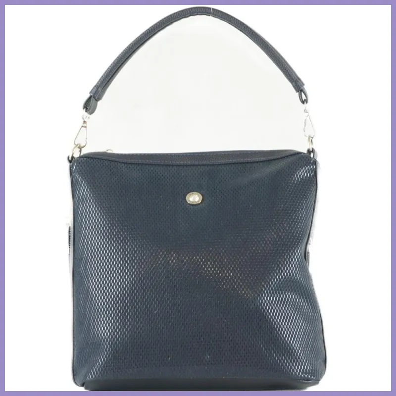 VIA55 egyszerű női válltáska, rostbőr, kék lupusbag-hu 1