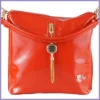 VIA55 egyszerű női válltáska, rostbőr, piros lupusbag-hu 2