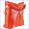 VIA55 egyszerű női válltáska, rostbőr, piros lupusbag-hu 3