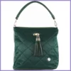 VIA55 egyszerű női válltáska, rostbőr, zöld lupusbag-hu 1