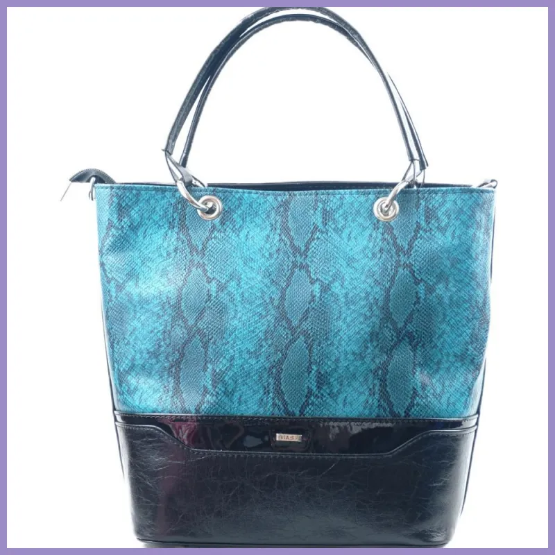 VIA55 elegáns kígyóbőr mintás női kézitáska merev fazonban, rostbőr, zöld lupusbag-hu 1