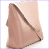 VIA55 elegáns női kis keresztpántos táska merev fazonban, rostbőr, rózsaszín lupusbag-hu 2