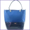 VIA55 elegáns rizsmintás női kézitáska merev fazonban, rostbőr, kék lupusbag-hu 1