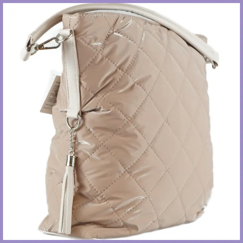 VIA55 nagyméretű női válltáska, rostbőr, rózsaszín lupusbag-hu 2