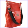 VIA55 nagyméretű válltáska 3 sávval, rostbőr, piros lupusbag-hu 2