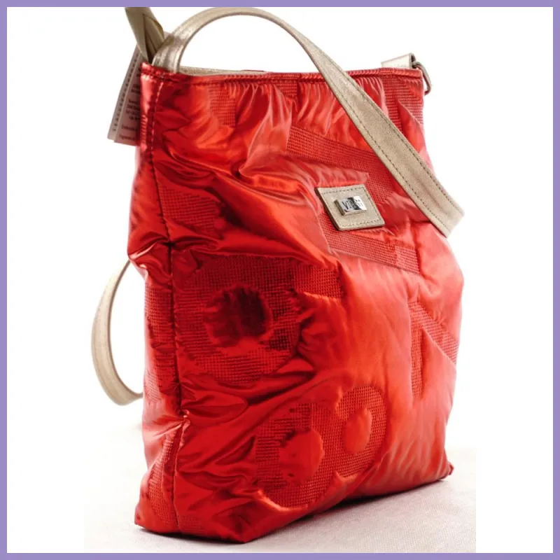 VIA55 női keresztpántos táska vízhatlan anyagból, piros lupusbag-hu 2