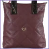 VIA55 női steppelt magas válltáska, rostbőr, bordó lupusbag-hu 2