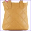 VIA55 női steppelt magas válltáska, rostbőr, mustár lupusbag-hu 4