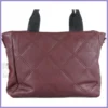 VIA55 női steppelt válltáska, rostbőr, bordó lupusbag-hu 3