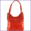 VIA55 női válltáska fém díszítéssel, rostbőr, piros lupusbag-hu 1