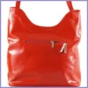 VIA55 női válltáska fém díszítéssel, rostbőr, piros lupusbag-hu 4