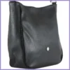 VIA55 női válltáska karikás füllel, rostbőr, fekete lupusbag-hu 3
