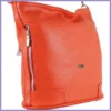VIA55 női válltáska oldalain zsebekkel, rostbőr, piros lupusbag-hu 3